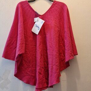 Women's Fuchsia Fan-Sleeve Pleated Blouse